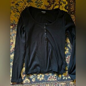 Old navy black Henley XL
